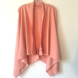 Donna Karan Blush Pink/Peach Knit Duster Vest